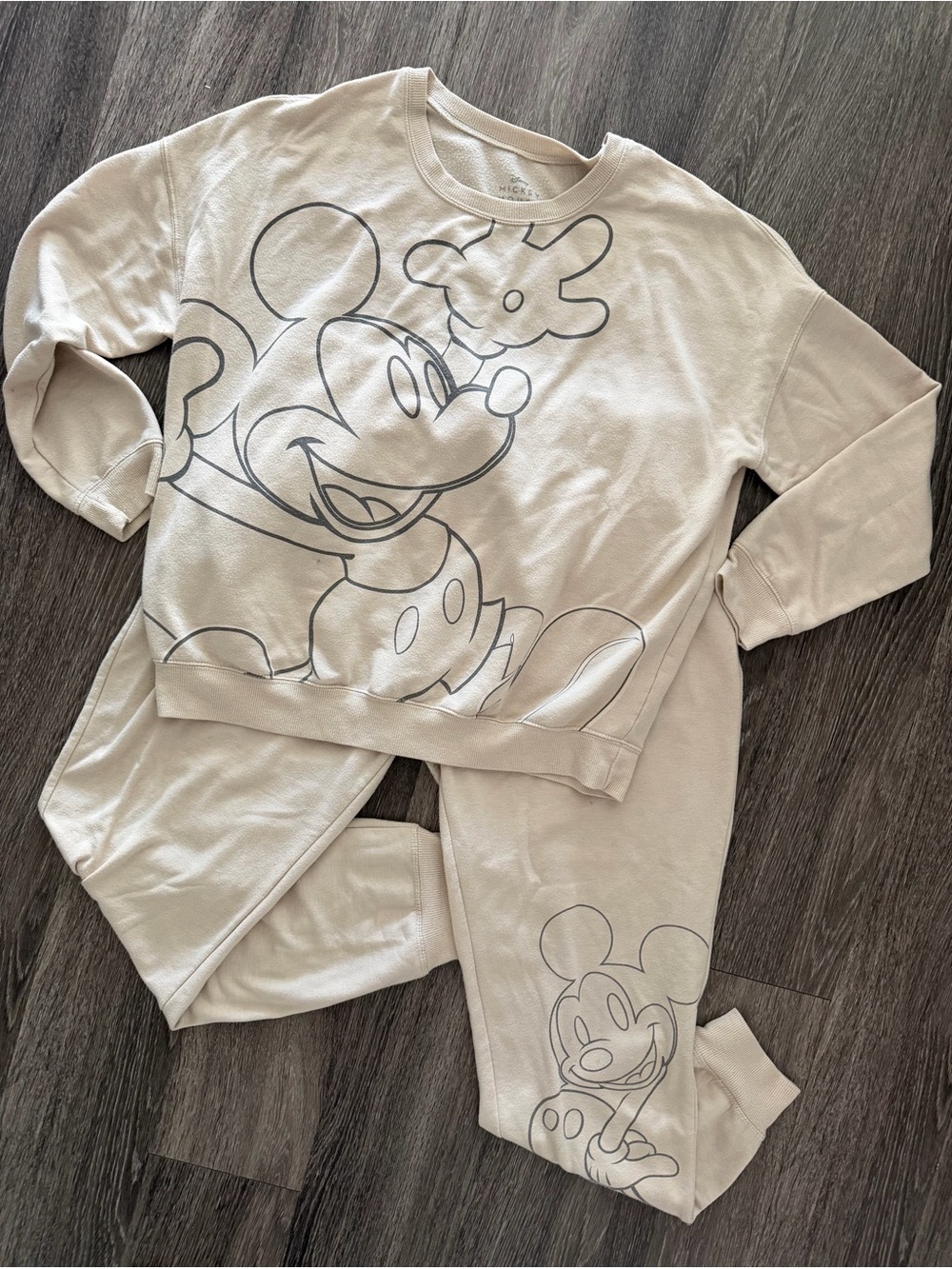 Disney Cream Mickey Mouse Women's Sweats Set
